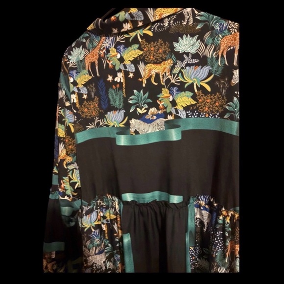 Floral Black and Green Maxi Dress - Picture 6 of 7